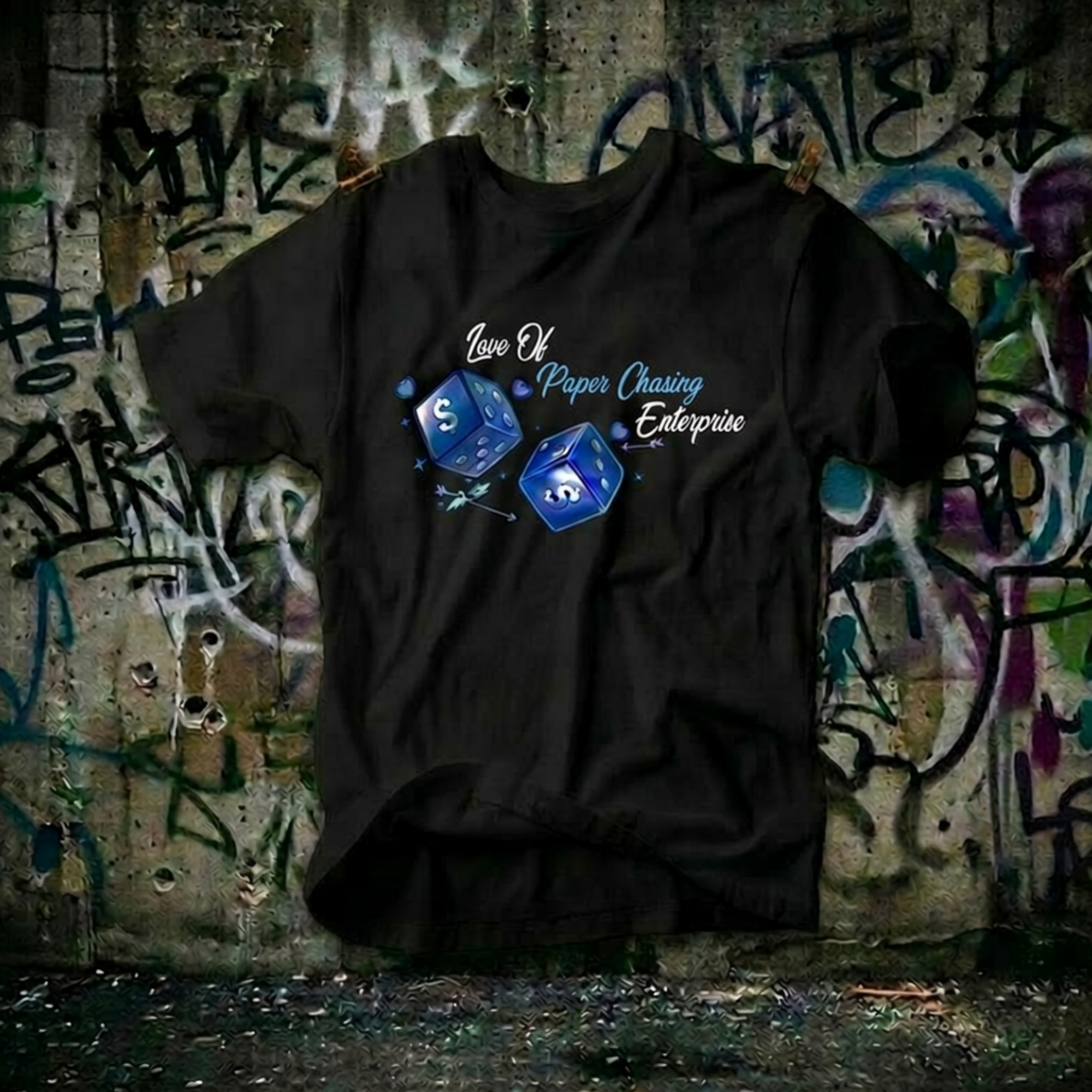 Love of Paper Chasing Enterprise Dice Tee