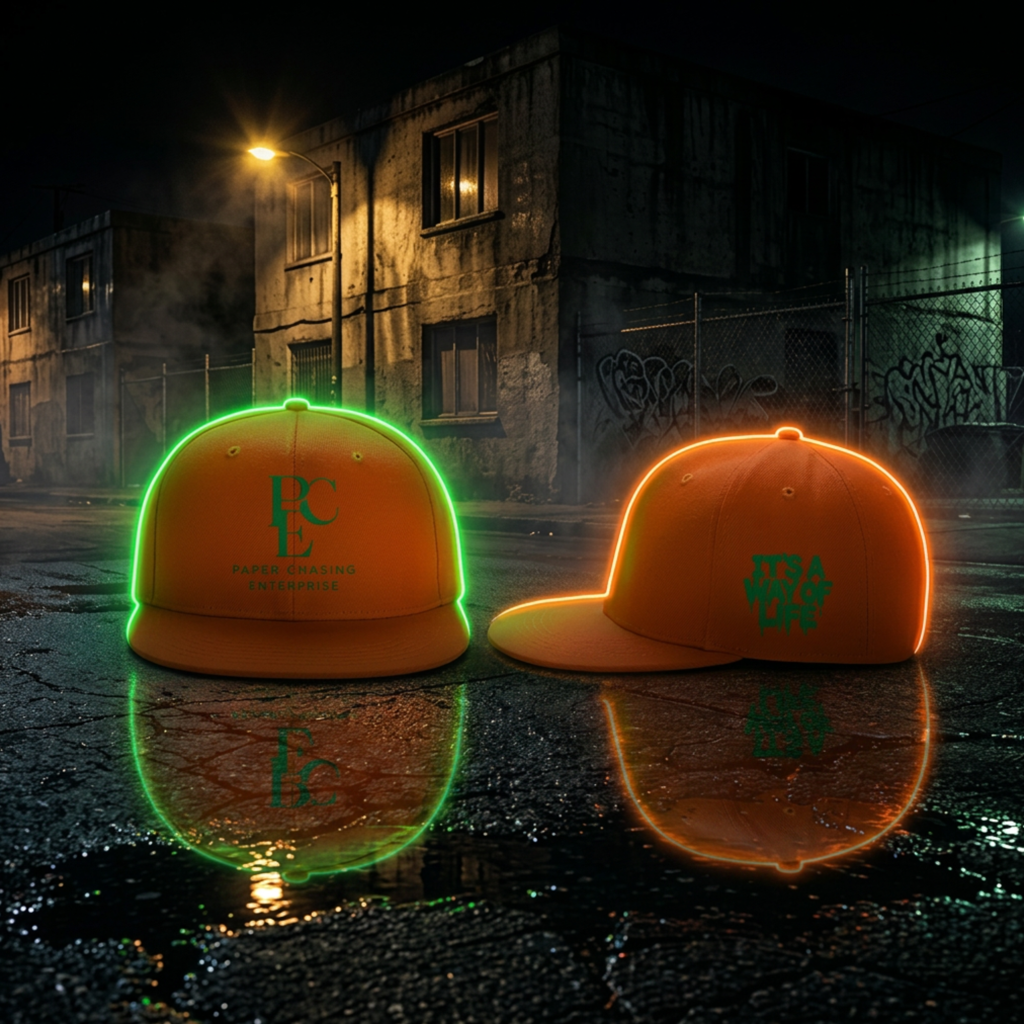 PCE “It’s A Way of Life” Hat – Orange/Green