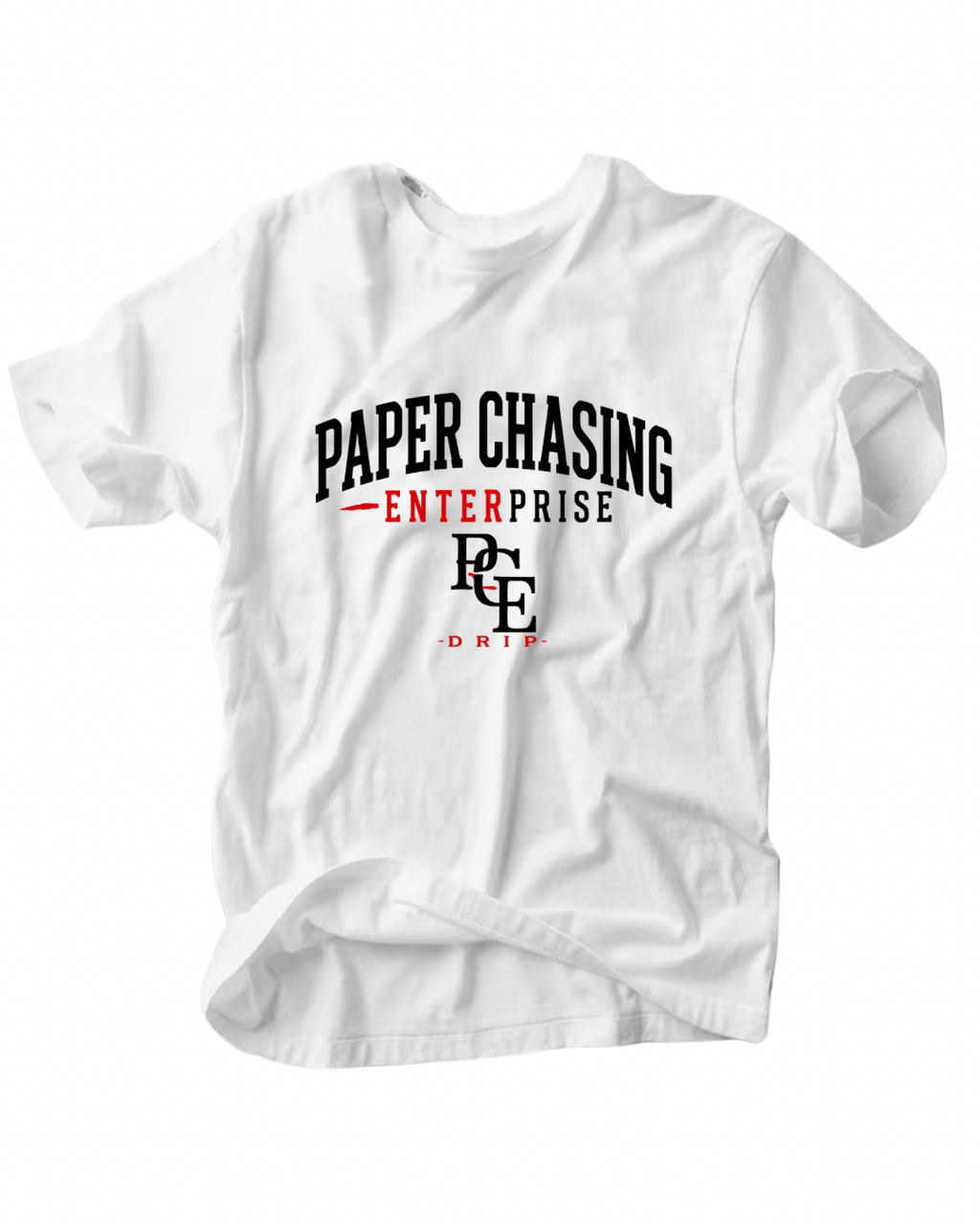 PCE Signature Classic Tee – White/Black/Red