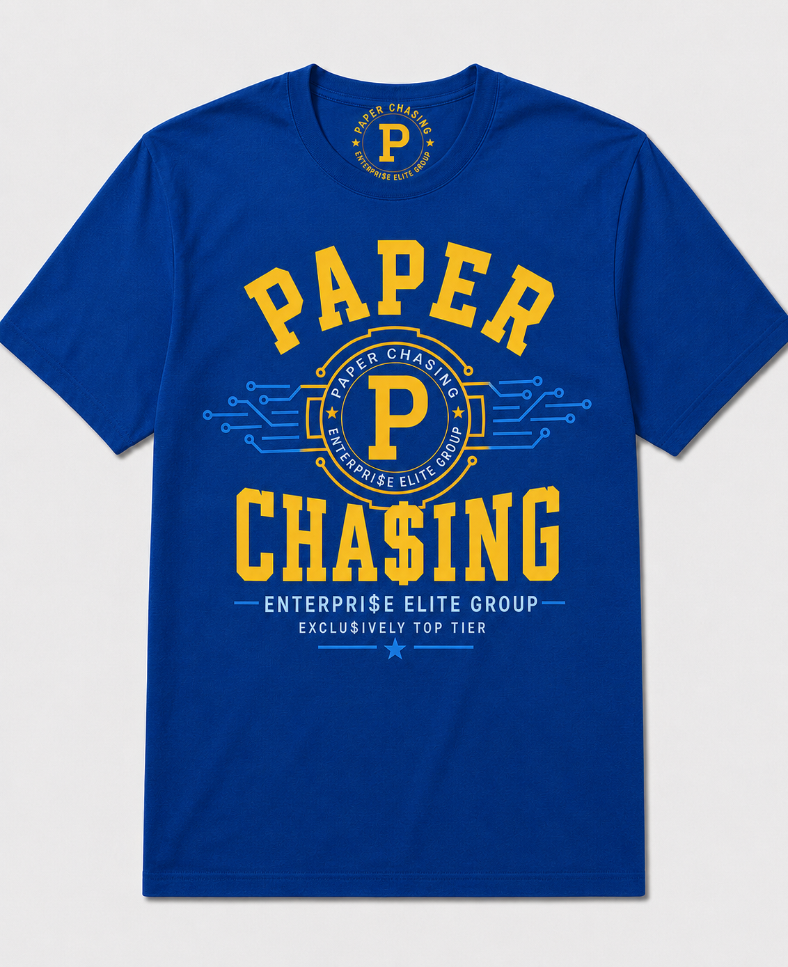 New PCE EXCLUSIVELY TOP TIER TSHIRT Available Colors: White • Black • Royal Blue • Red