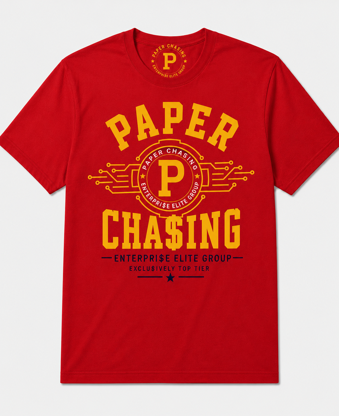 New PCE EXCLUSIVELY TOP TIER TSHIRT Available Colors: White • Black • Royal Blue • Red