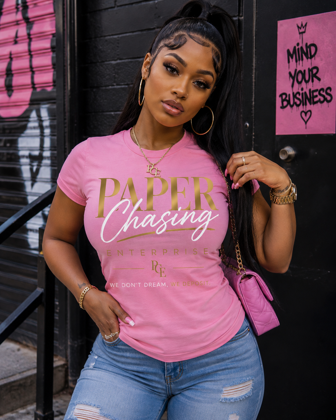 Paper Chasing Enterprise™ Women’s Signature Graphic Tee – Boss Collection