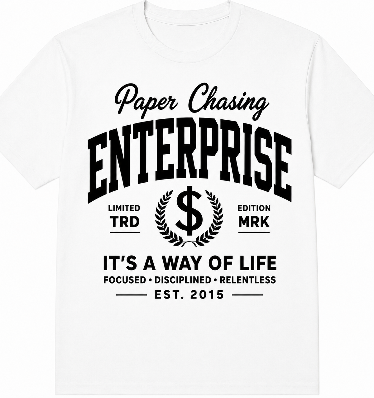 Paper Chasing Enterprise™ — “It’s a Way of Life” Varsity Tee