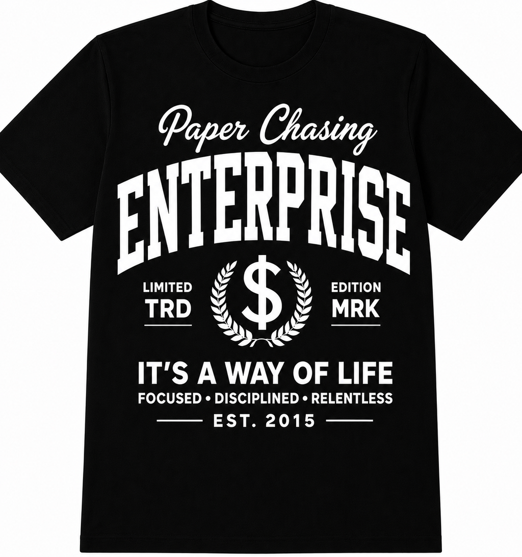 Paper Chasing Enterprise™ — “It’s a Way of Life” Varsity Tee