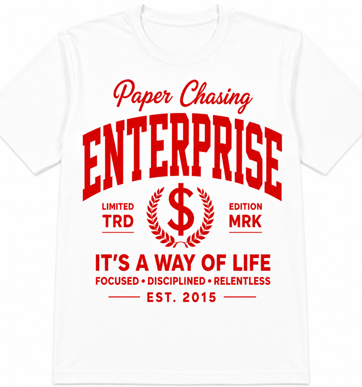 Paper Chasing Enterprise™ — “It’s a Way of Life” Varsity Tee